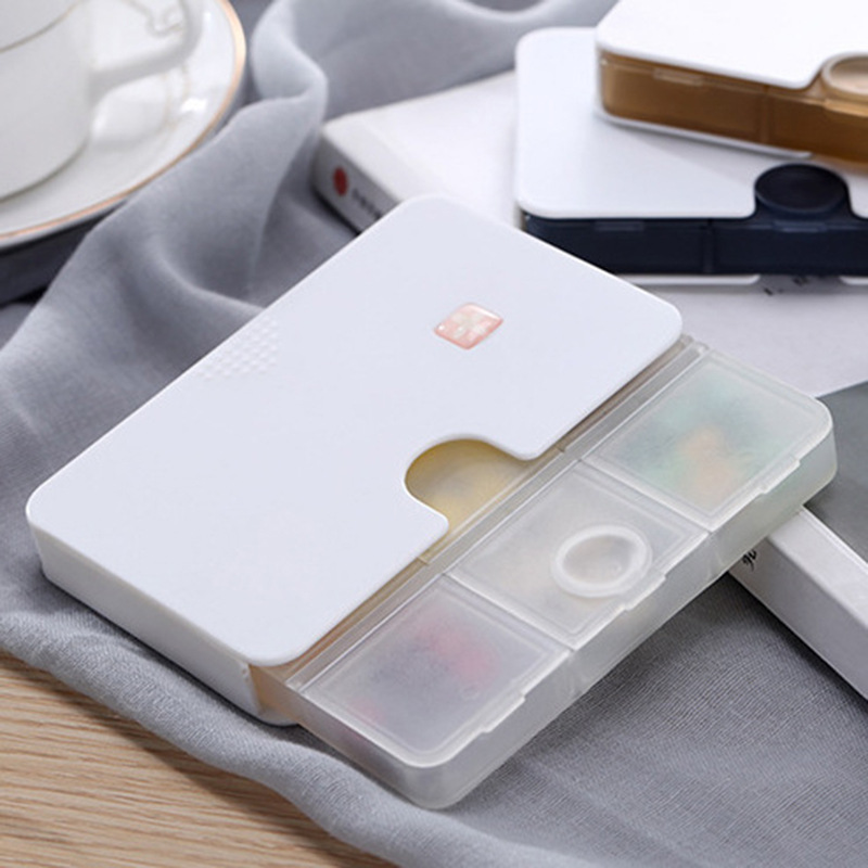 Pill Case Days Weekly Pill Case 6 Grids Medicine Tablte Dispenser Organizer Pill Box