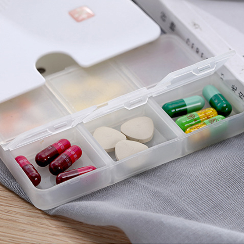 Pill Case Days Weekly Pill Case 6 Grids Medicine Tablte Dispenser Organizer Pill Box