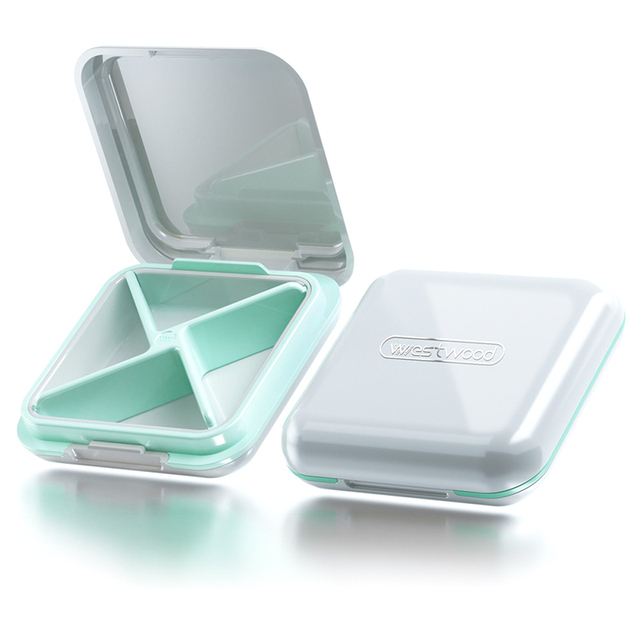 1PC 4 Grids Waterproof Medicine Pill Box For Storage Travel Pill Case Vitamins Container Plastic Box Capsules Organizer For Tablets