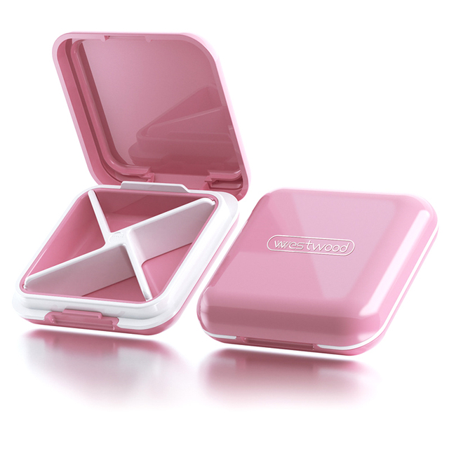 1PC 4 Grids Waterproof Medicine Pill Box For Storage Travel Pill Case Vitamins Container Plastic Box Capsules Organizer For Tablets