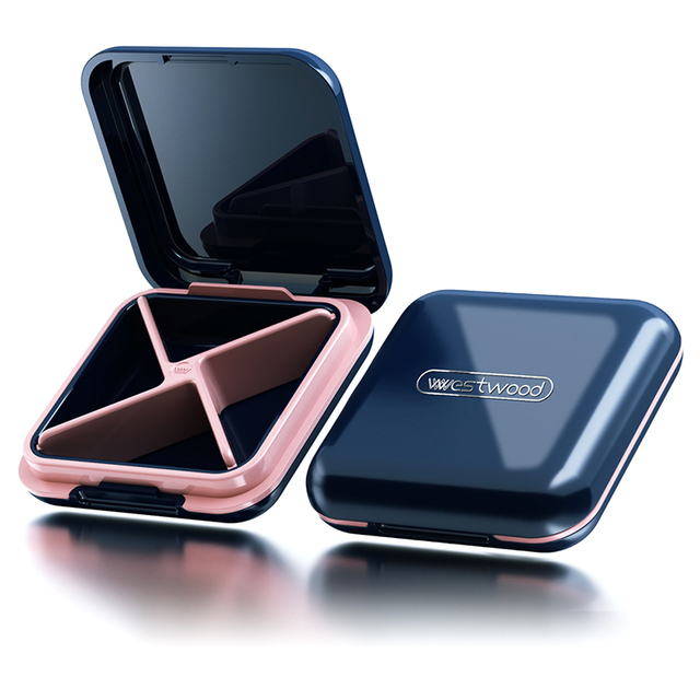 1PC 4 Grids Waterproof Medicine Pill Box For Storage Travel Pill Case Vitamins Container Plastic Box Capsules Organizer For Tablets
