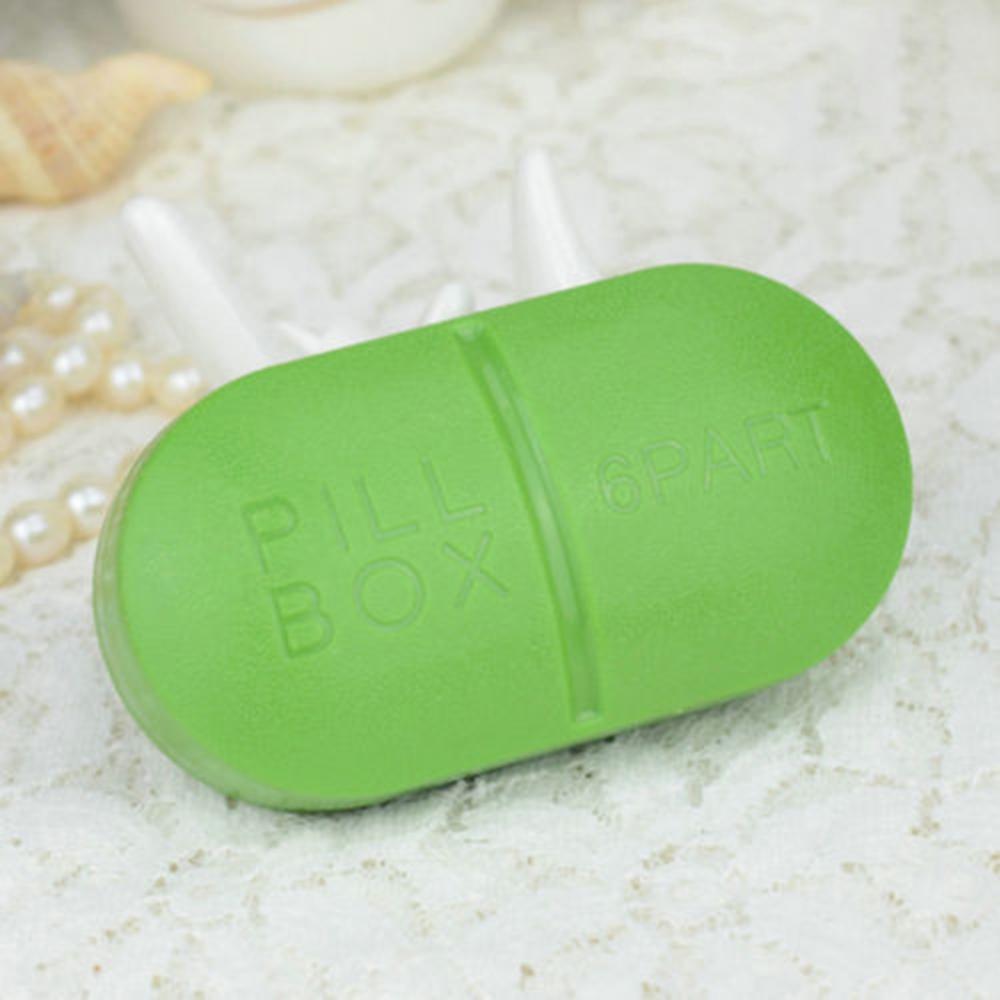 1pc Cute Mini 6 lots Portable Caixa Organizadora Medical Pill Box Drug Medicine Case Organizer plastic case