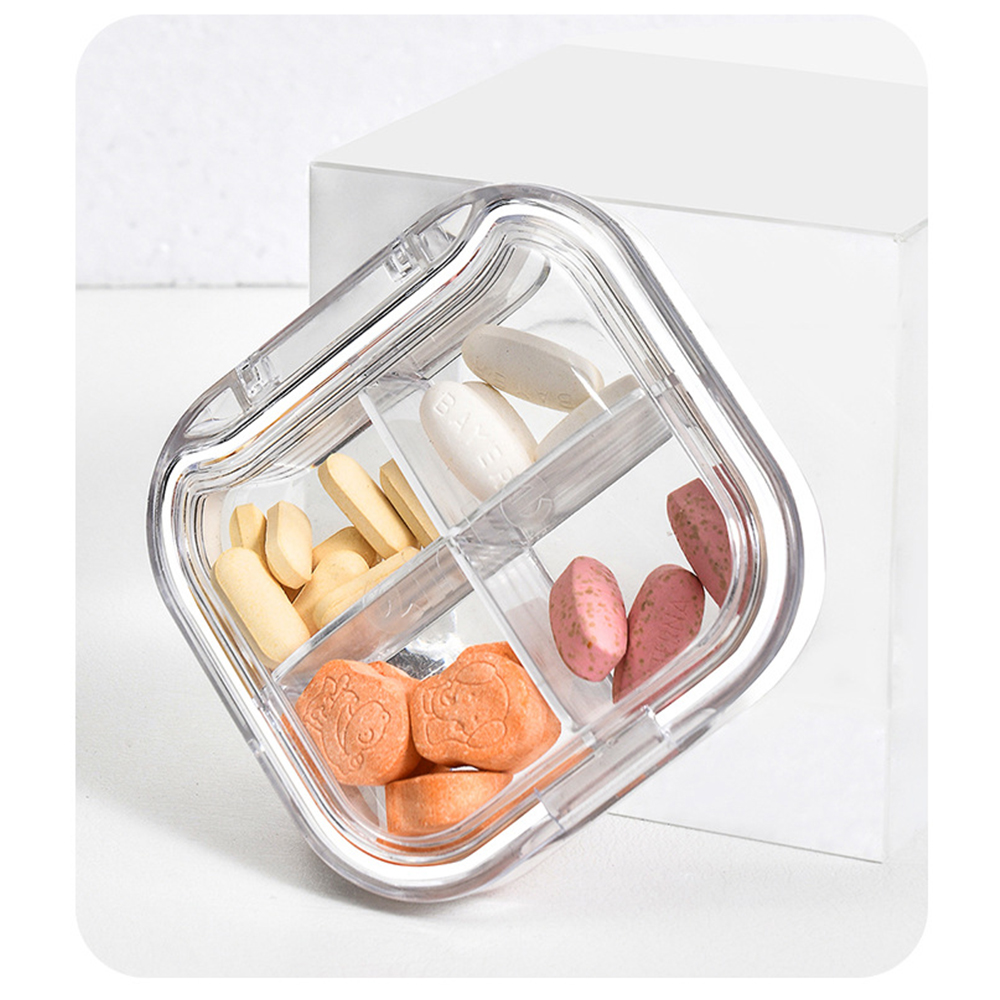 Travel Portable Mini Medicine Pill Box Plastic Storage Container Pill Case For Tablets Small Pillbox Organizer Bottle 4/6 Grids