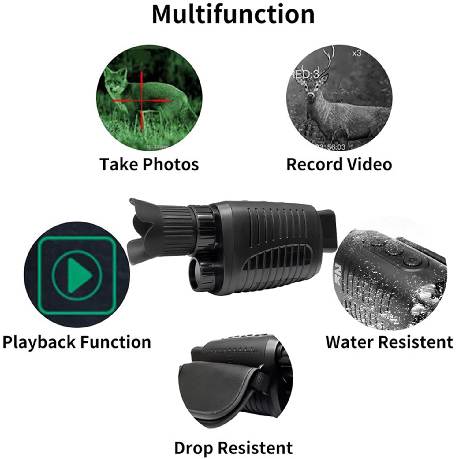 HD Infrared Night Vision 1080P Camera  Device Digital Night Vision Telescope with Day and Night Dual-use for  Hunting Travel