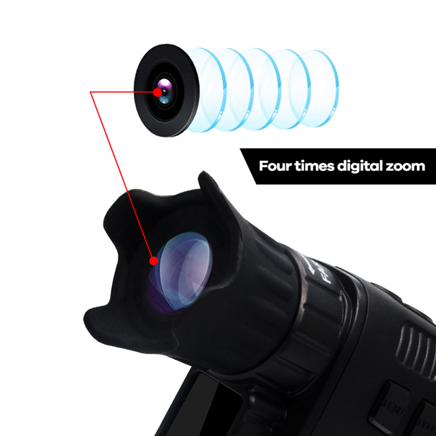 HD Infrared Night Vision 1080P Camera  Device Digital Night Vision Telescope with Day and Night Dual-use for  Hunting Travel