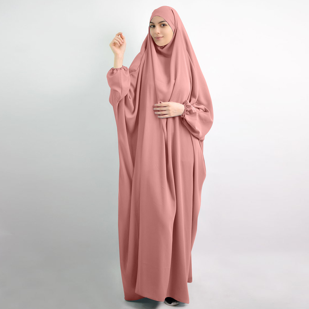 Muslim Women Hijab Dress Prayer Garment Full Cover Ramadan Gown Islamic Clothes Niqab