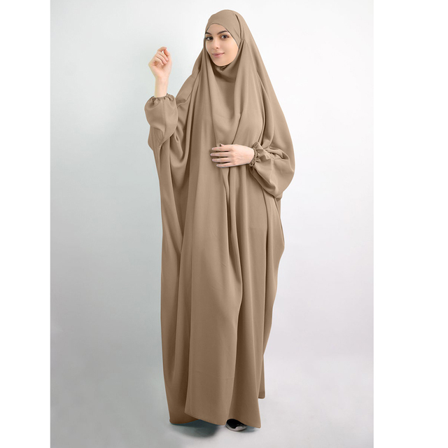 Muslim Women Hijab Dress Prayer Garment Full Cover Ramadan Gown Islamic Clothes Niqab