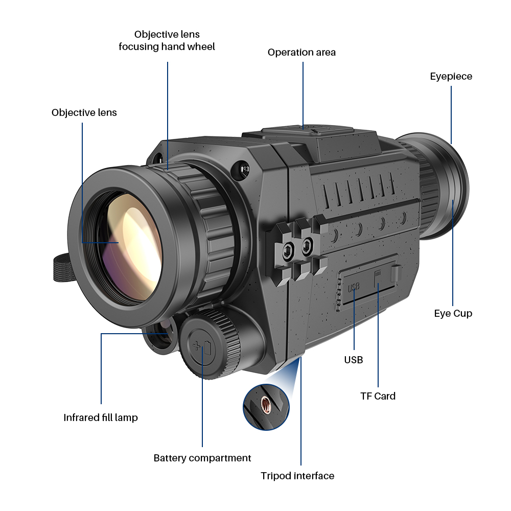 Infrared Night Vision Monocular 8X Digital Telescope Zoom With Day and Night Dual Use For Outdoor Hunting Camping