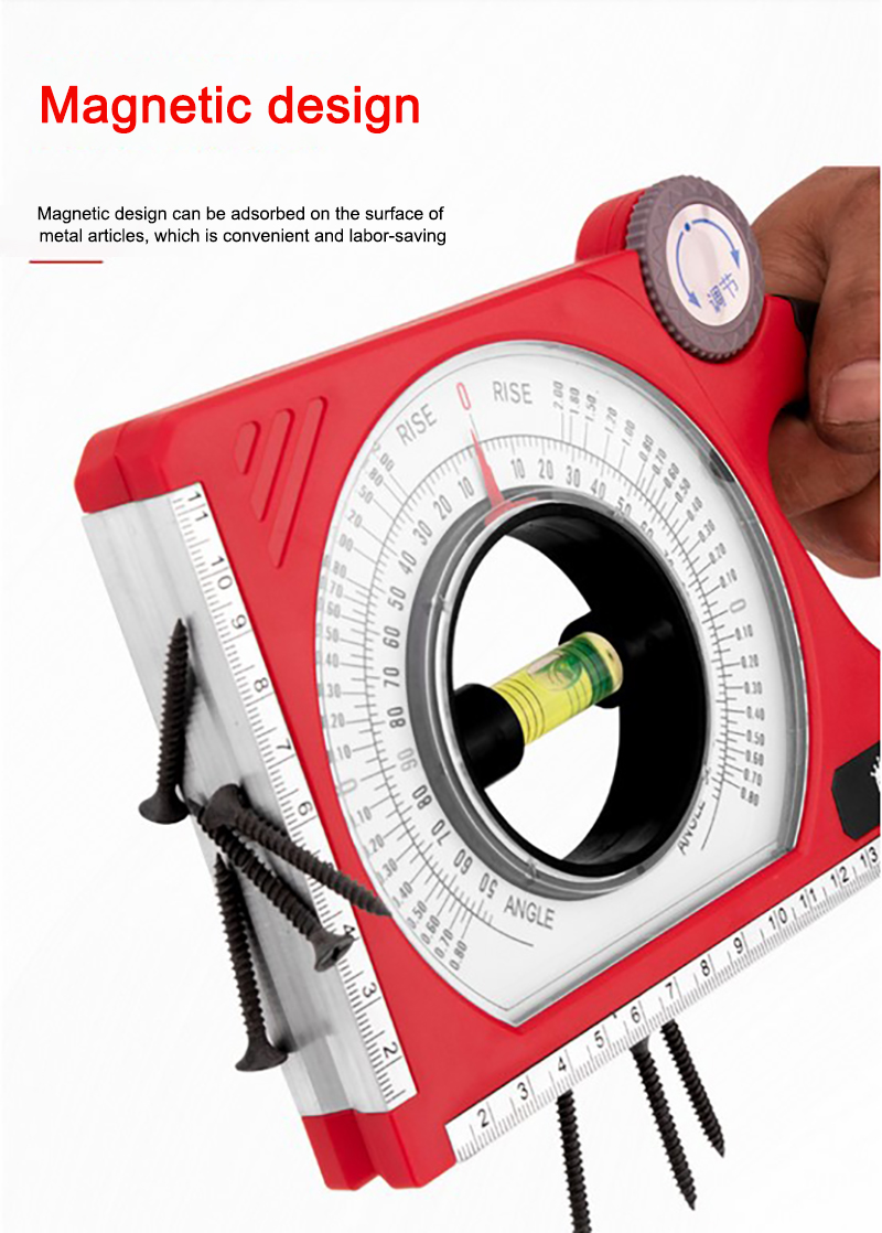 Horizontal Angle Ruler Water Ruler Multipurpose Magnetic Slope Measuring Instrument Civil Construction Engineering Level Ruler