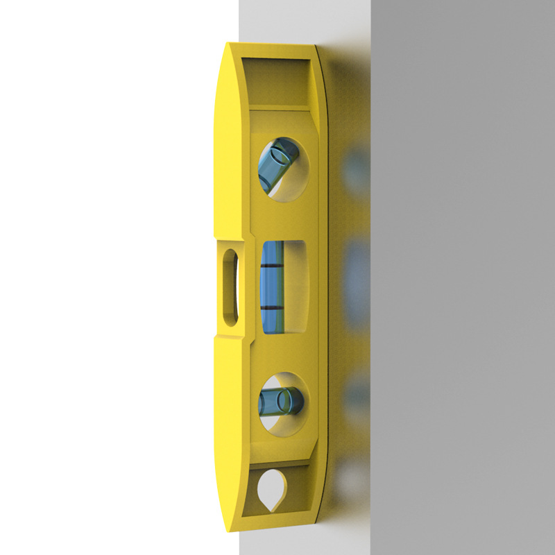 Ini 3 Bubble Level with Keychain High-impact ABS Plastic  Magnetic Gradienter Level Measuring  Durable and Lightweight