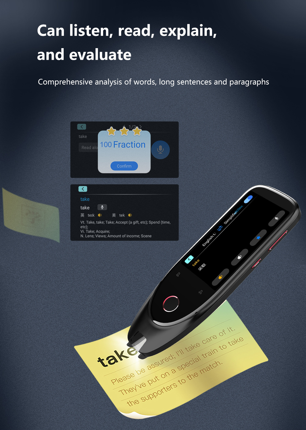S50 Smart Voice Scan Translator Pen Photo Translation Offline Translation Real Time Translation Pen Translator Business Travel