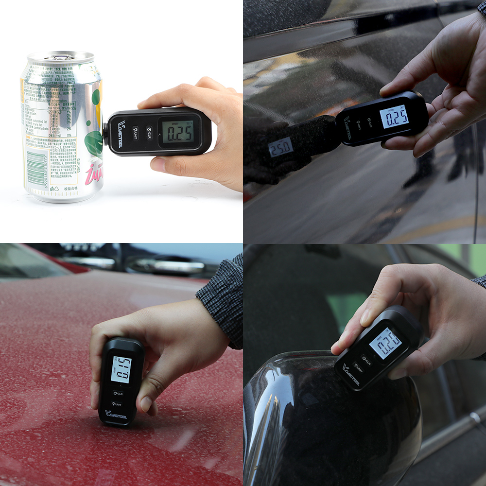 Coating Thickness Gauge Digital Backlight Car Paint Electroplate Metal Coating Tester English Manual
