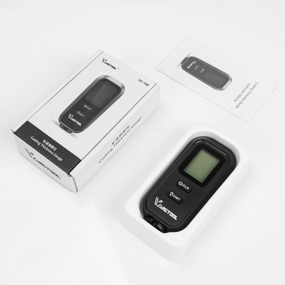 Coating Thickness Gauge Digital Backlight Car Paint Electroplate Metal Coating Tester English Manual