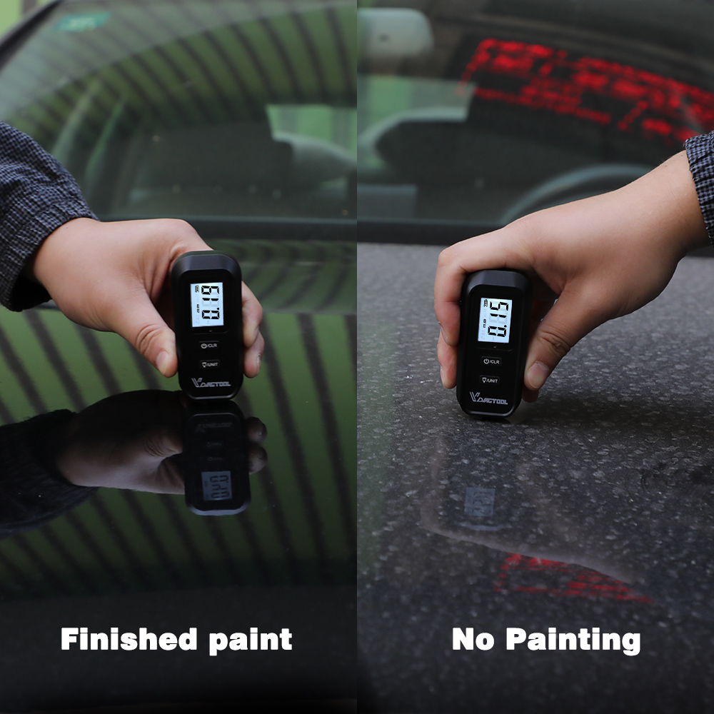 Coating Thickness Gauge Digital Backlight Car Paint Electroplate Metal Coating Tester English Manual