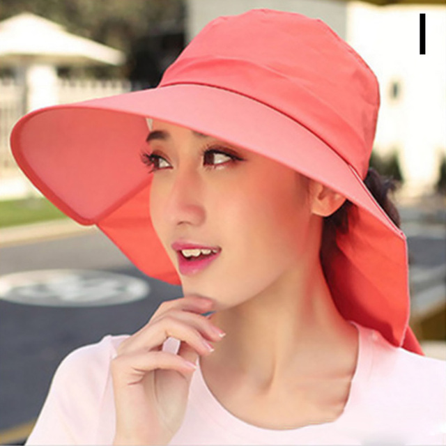Womens Summer Beach Sun Hats Foldable Big Wide Brim Bucket Caps Sunscreen Anti-UV Fashion Bow Seaside Travel Hats