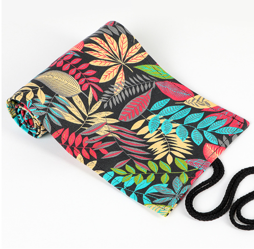 72 Hole Colorful Cloth Pencil Case Stationery Cosmetic Pencil Storage Bag Pencil roll School Supplies 050045