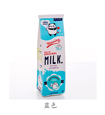 1PCS Cute Milk Bottle Pencil Case Office Stationery and School Supplies High Capacity PU Material Pencil Bag