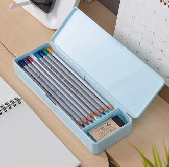 1 Pcs Clear Style Transparent Pencil Case Simple Pencil Box Plastic Storage Pencilcase Box Learning Stationery Office Supplies