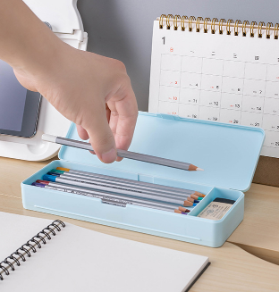 1 Pcs Clear Style Transparent Pencil Case Simple Pencil Box Plastic Storage Pencilcase Box Learning Stationery Office Supplies