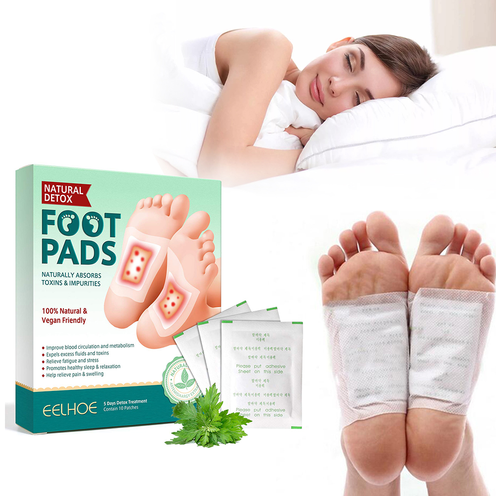 Detox Foot Patches Natural Foot Care Patches Detox Stress Relief Patches for Stress Relief Improve Sleep  10pcs Feet Pads Cleans