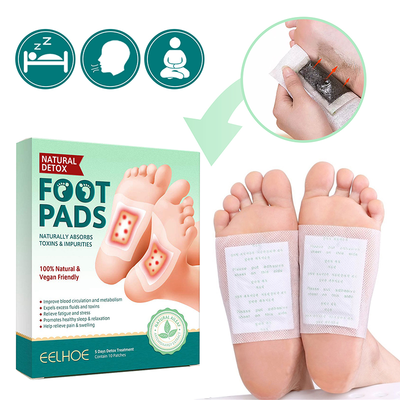 Detox Foot Patches Natural Foot Care Patches Detox Stress Relief Patches for Stress Relief Improve Sleep  10pcs Feet Pads Cleans