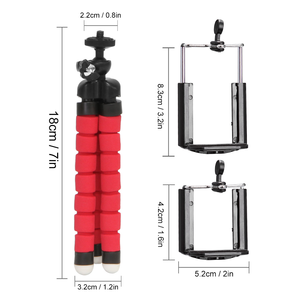 Tripod for Phone Flexible Sponge Octopus Mini Tripod for IPhone Mini Camera Tripod Phone Holder Clip Stand