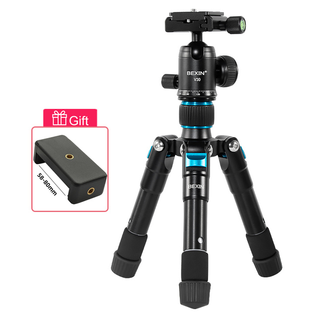 Mini Tripod 19in Universal Photography Flexible Phone Tripod for Camera Stand for Gopro iphone Aluminum Travel Tripode Par