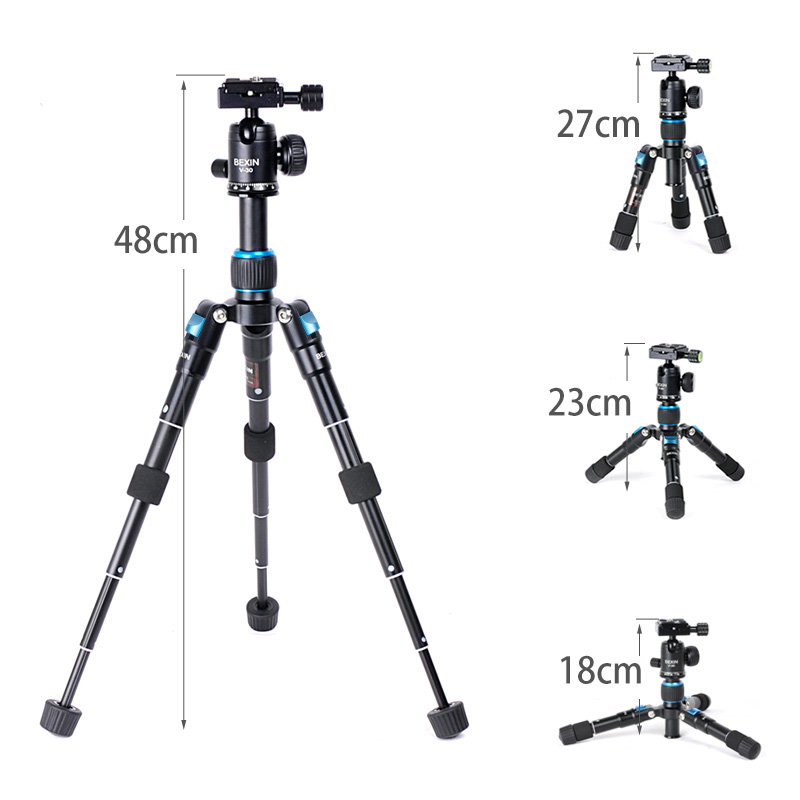 Mini Tripod 19in Universal Photography Flexible Phone Tripod for Camera Stand for Gopro iphone Aluminum Travel Tripode Par