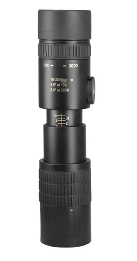 4K 10-300X40mm Super Telephoto Zoom Monocular Telescope Tripod Eye Protection Waterproof FMC Ultra-High Transmittance Fit Phone