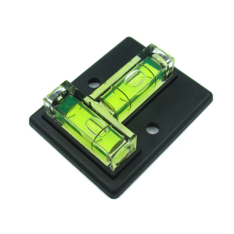 Two Directions Square Level T type bubble spirit level water level indicator Size 50*40mm Balck Color