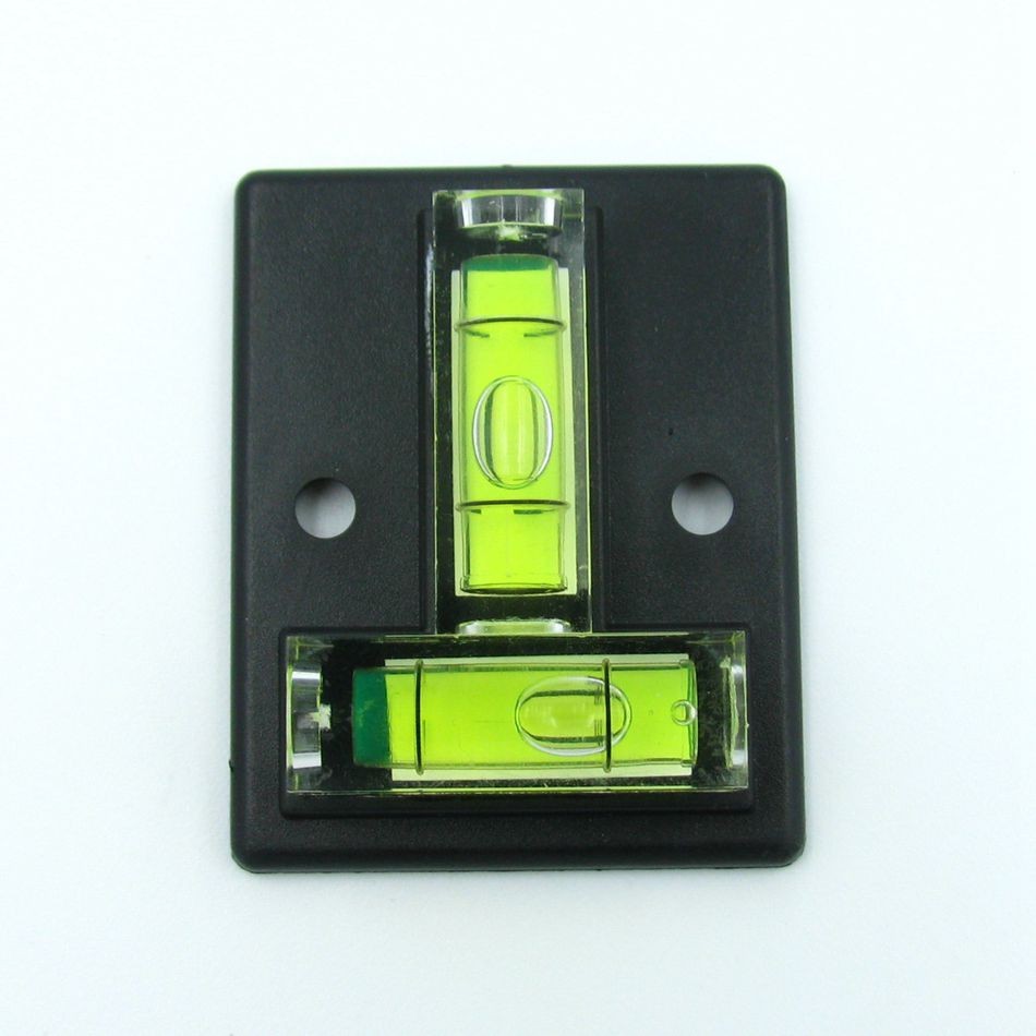 Two Directions Square Level T type bubble spirit level water level indicator Size 50*40mm Balck Color