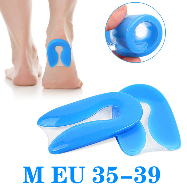 Silicone Gel Heel Pad Foot Pain Relief U-Shape Heel Cushion Inserts For Shoes Heel Spur Protector Plantar Fasciitis Insole
