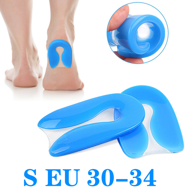 Silicone Gel Heel Pad Foot Pain Relief U-Shape Heel Cushion Inserts For Shoes Heel Spur Protector Plantar Fasciitis Insole