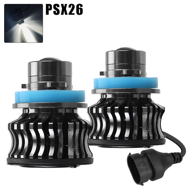 2pc Projector Fog Light Car Motorcycle Led Laser Headlight Super Bright H11/H8/H7/9005/9006/9012/PSX26 1 Pair High /Low Beam Lights