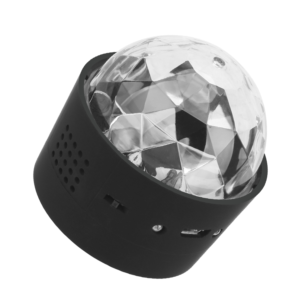 RGB LED Stage Lights Sound Activated Rotating Disco Ball USB Car Ambient Light DJ Party Lights Car Interior Atmosphere Lamp