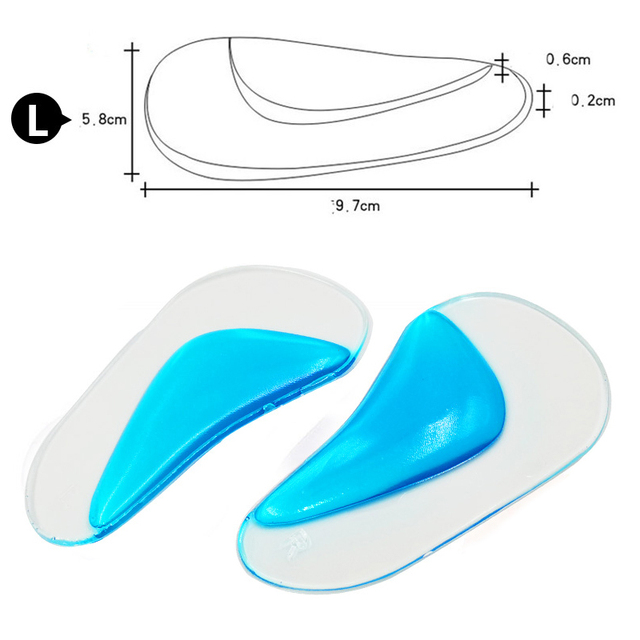 Silicone Gel Orthotic Arch Support insoles Flat Foot Corrector Shoe Cushion Insert orthopedic Pad