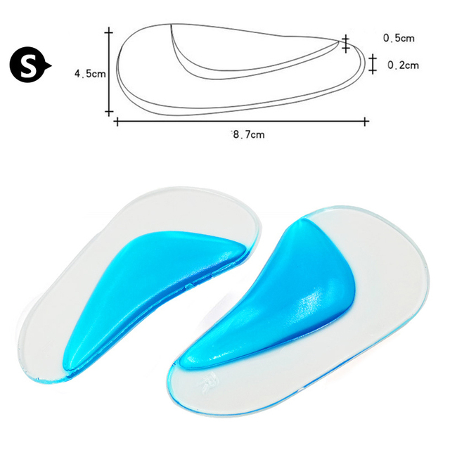 Silicone Gel Orthotic Arch Support insoles Flat Foot Corrector Shoe Cushion Insert orthopedic Pad