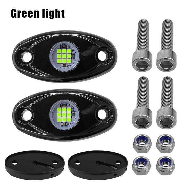 2pc For Jeep Atv Suv Offroad Car Truck Yacht Waterproof LED Rock Lights Underbody Glow 1 Pair Trail Rig Lamp Led Neon Light