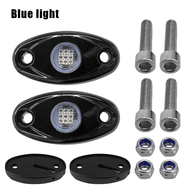 2pc For Jeep Atv Suv Offroad Car Truck Yacht Waterproof LED Rock Lights Underbody Glow 1 Pair Trail Rig Lamp Led Neon Light