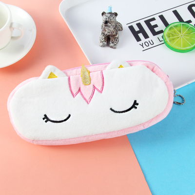 Unicorn zipper High-capacity Pencil Case Quality Plush School Supplies Stationery Gift Pencilcase School Cute Pencil bag