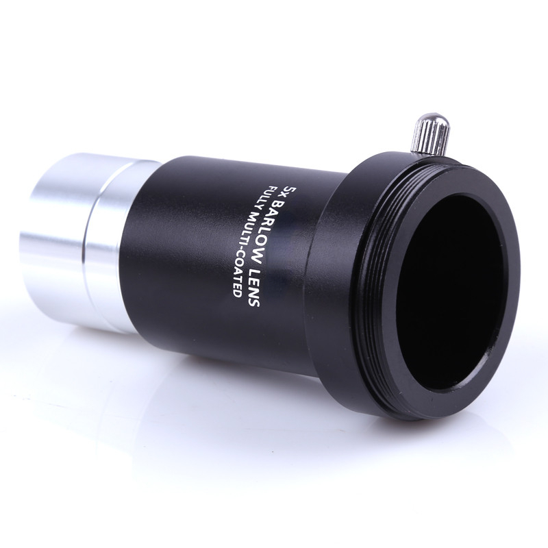 Metal 5X Barlow Lens Multi-layer Coating 1.25 Inches 31.7mm Astronomical Telescope Monocular M42 Thread