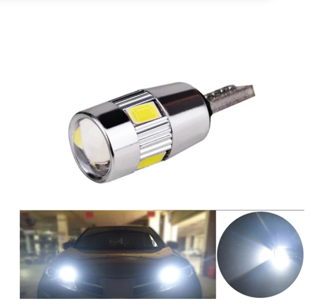 2x Car 5W5 LED Bulb T10 W5W LED Signal Light Canbus 12V 6000K Auto Claerance Wedge Side Reverse Lamps