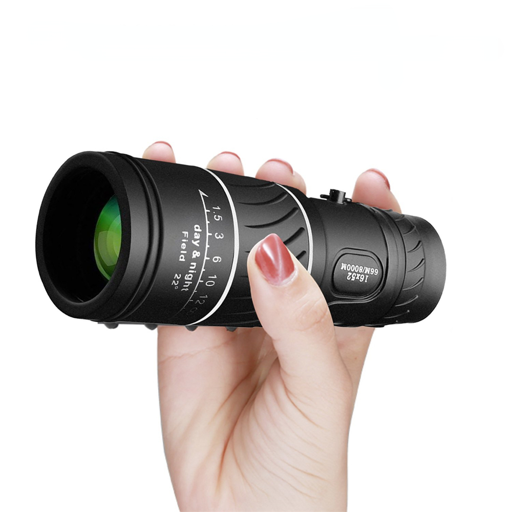 Powerful Monocular Telescope 16x52 Dual Focus scope Zoom binoculars Prism Compact Monocle For Hunting camping equipment