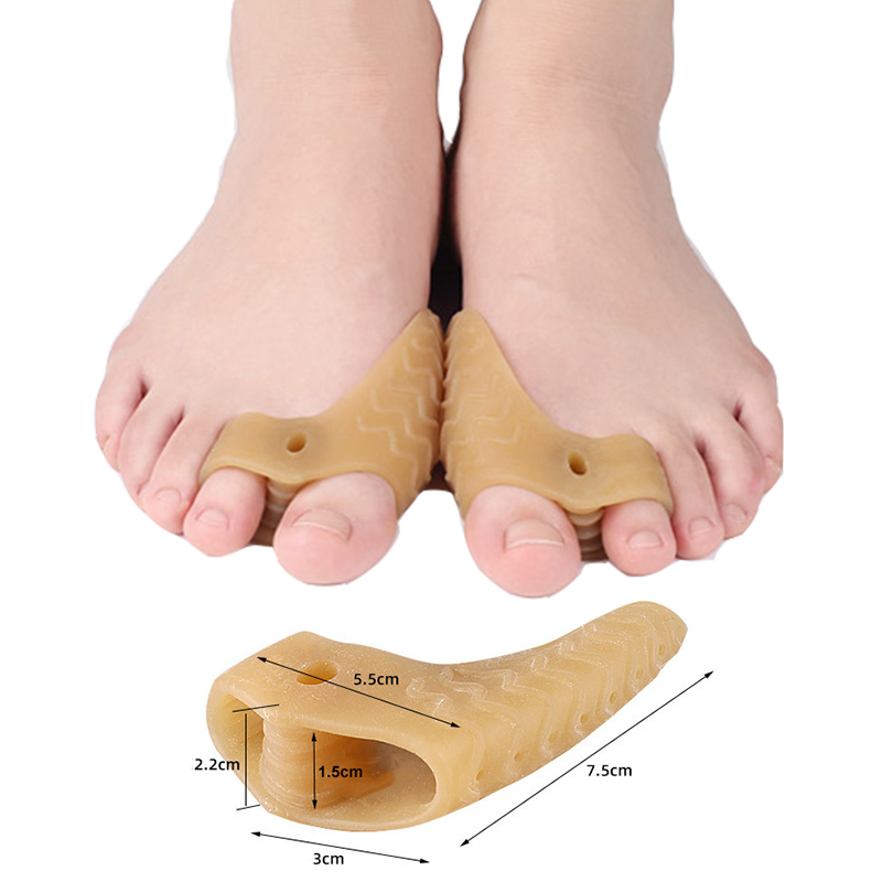 Pexmen 2Pcs/Pair Soft Gel Bunion Corrector Toe Separators Hallux Valgus Bunion Pads Splint for Overlapping Toes Straighter