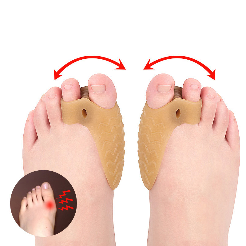 Pexmen 2Pcs/Pair Soft Gel Bunion Corrector Toe Separators Hallux Valgus Bunion Pads Splint for Overlapping Toes Straighter