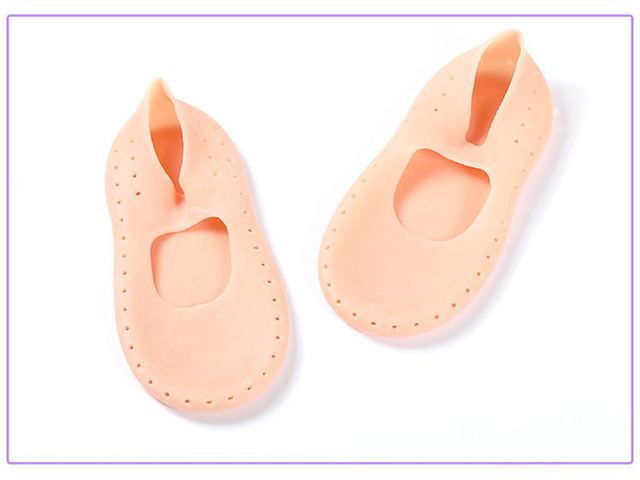 2 Pcs Silicone Insole Gel Sock Foot Care Tool Feet Protector Pain Relief Crack Prevention Moisturize Dead Skin Removal Sock