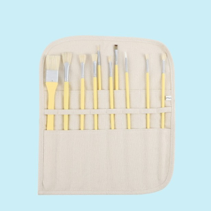 16 Holes Pencil Case School Supplies Art Pen Bag Pouch Canvas Pen Wrap Roll Makeup Cosmetic Brush Pen Storage Stationery Student