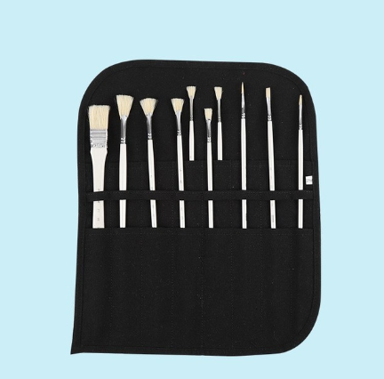 16 Holes Pencil Case School Supplies Art Pen Bag Pouch Canvas Pen Wrap Roll Makeup Cosmetic Brush Pen Storage Stationery Student