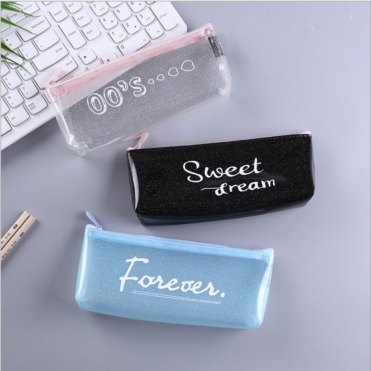 1 Pc Kawaii Pencil Case Transparent letters Gift Estuches School Pencil Box Pencilcase Pencil Bag School Supplies Stationery