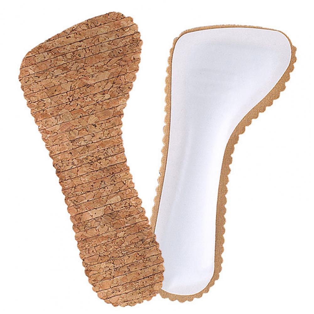 1Pair Foot Pad Sweat-absorbent Shock Absorption Wood Insoles Sticker for High Heel